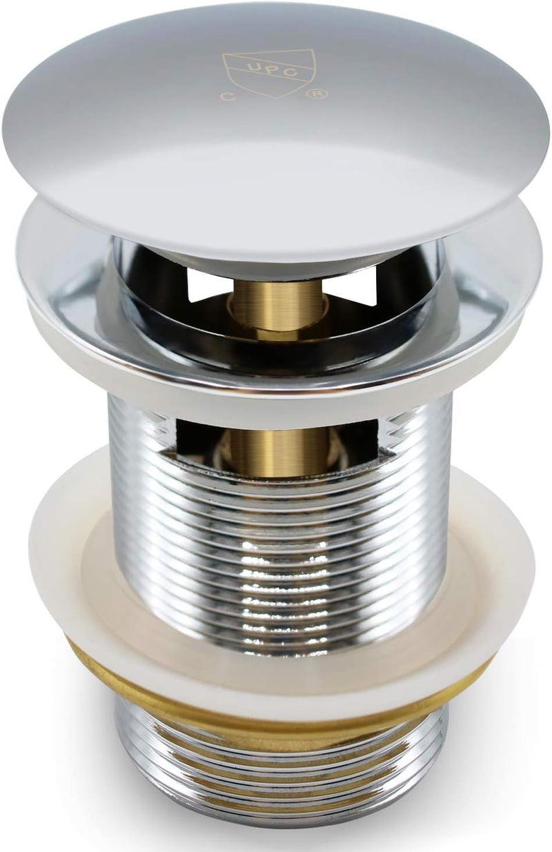 FerdY Pop-up Drain for Freestanding Bathtub, Polished Chrome Finish, cUPC Certification, Freestanding Bathtub Drain Stopper - Image 1